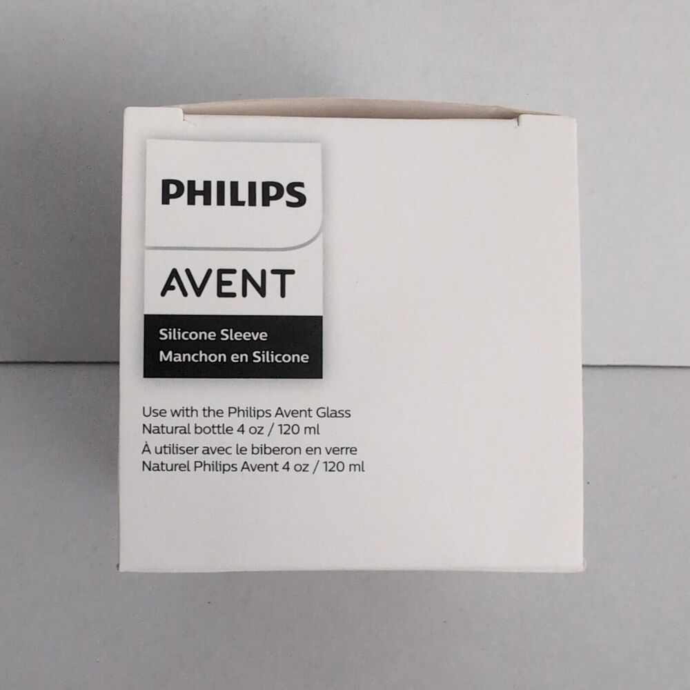 Philips‎ Avent Blue Silicone Sleeve for use with Avent Glass Natural 4 oz Bottle
